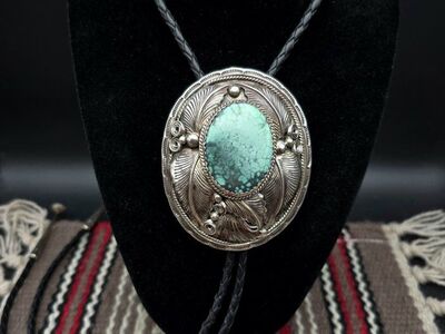 Rare Extra Large Native American Navajo Bolo Tie