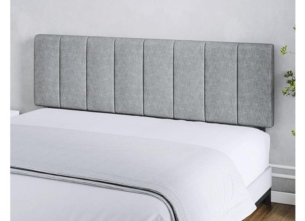 New Gray Vertical Channel Tufted Headboard