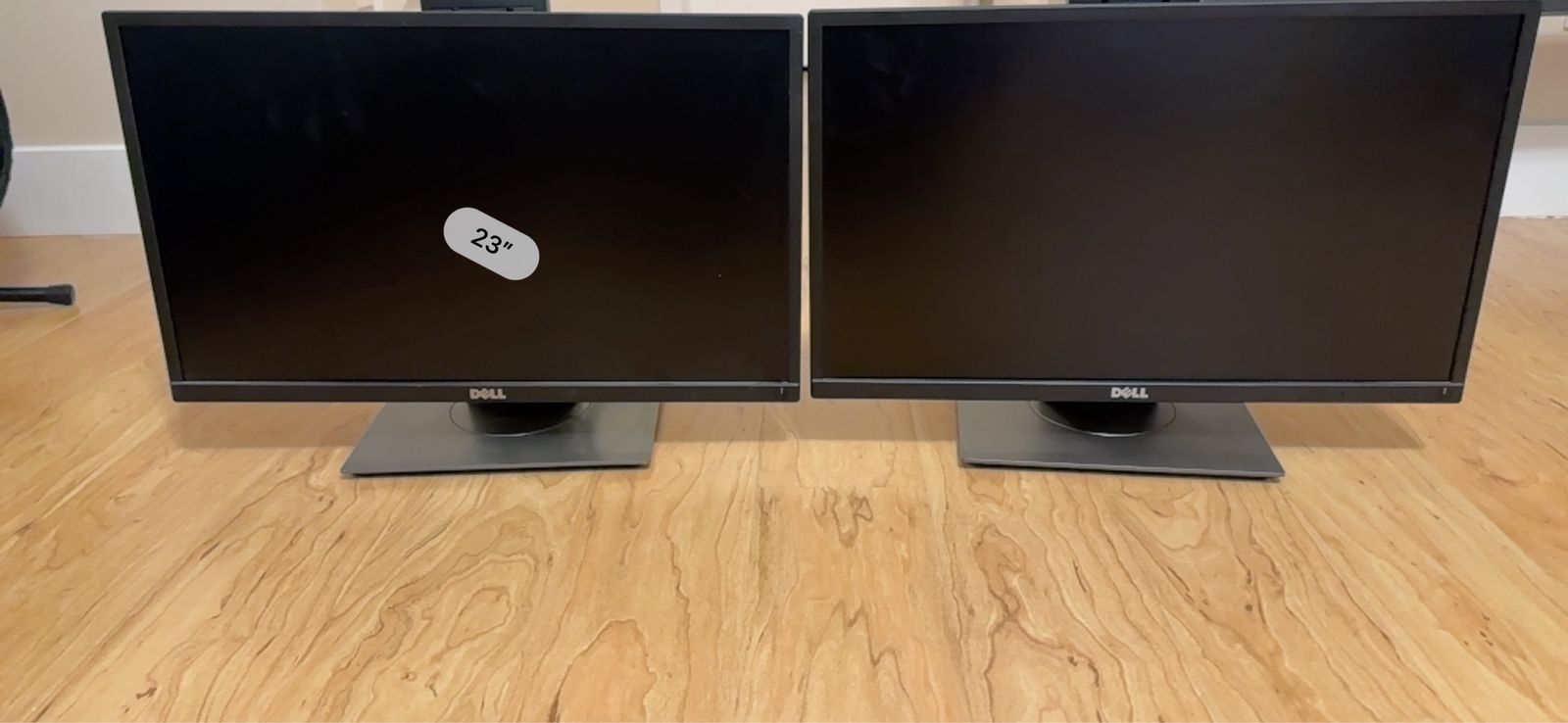 Dell Monitors, 23" Display, Two Identical Monitors
