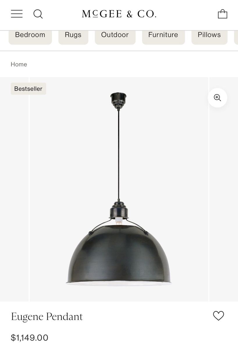 Mcgee & co Large Eugene Pendant In Bronze (black)