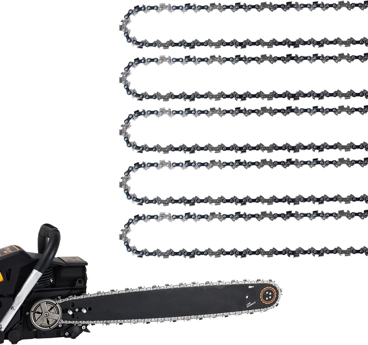 5 Pack 20 Inch Chainsaw Chain 81 Drive Links .063" Gauge, .325" Pitch