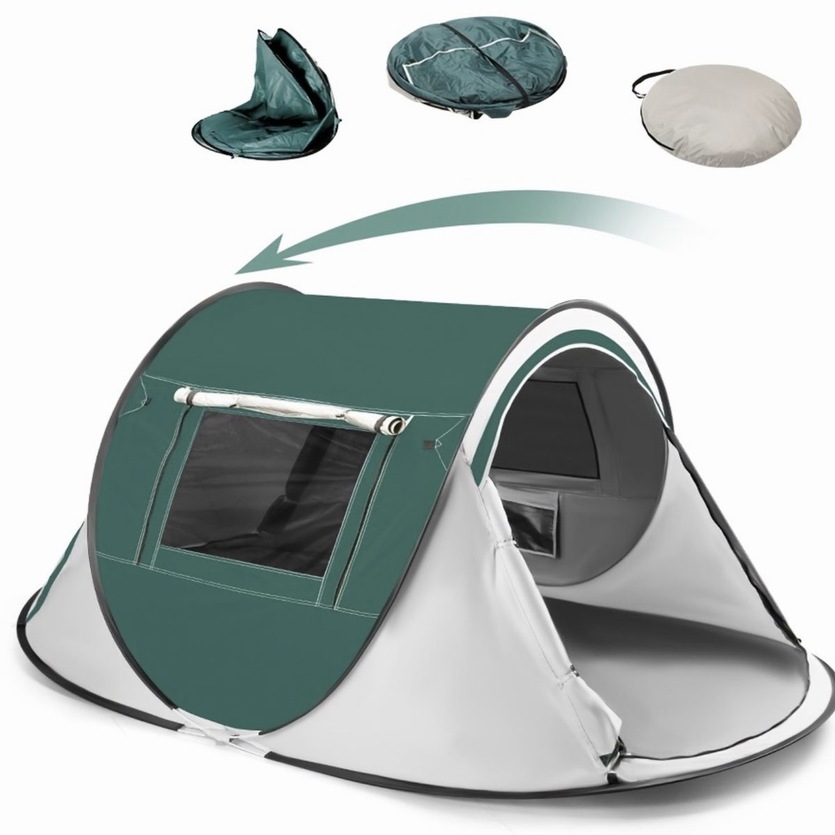  3-Person Instant Pop-Up Tent — Brand New