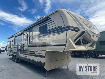 2026 Keystone RV Fuzion 440 Toy Hauler Fifth Wheel Front Bedroom|Loft|Two Entry/Exit Doors