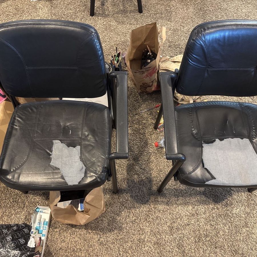 Pair of Black Office Chairs