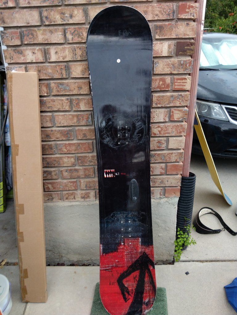 K2 Fuse Snowboard - Black & Red Graphic