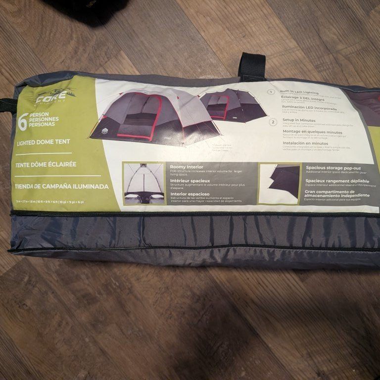 Core Equipment Lighted Dome Tent 6 Person