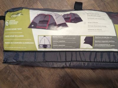Core Equipment Lighted Dome Tent 6 Person