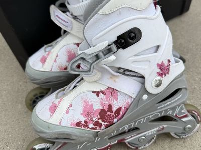 Pink Flower Roller Blades