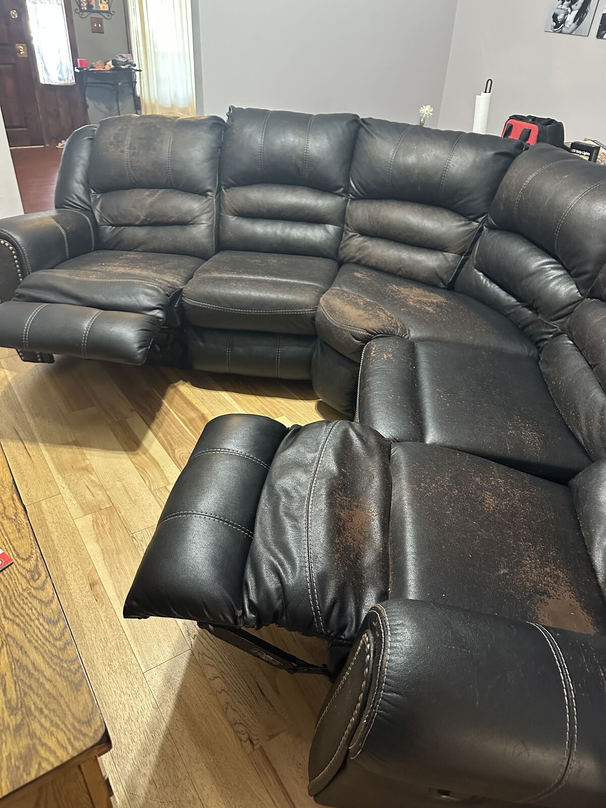 Black Reclining Sectional
