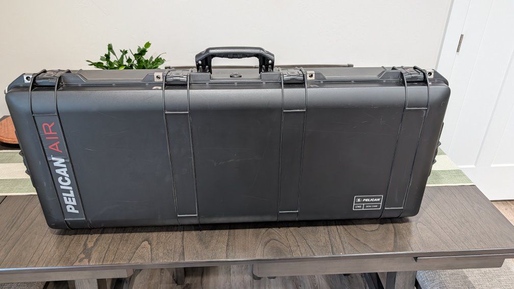 Pelican Air 1745 BOW Case - Hard Travel Case with Wheels, TSA Approved, Black