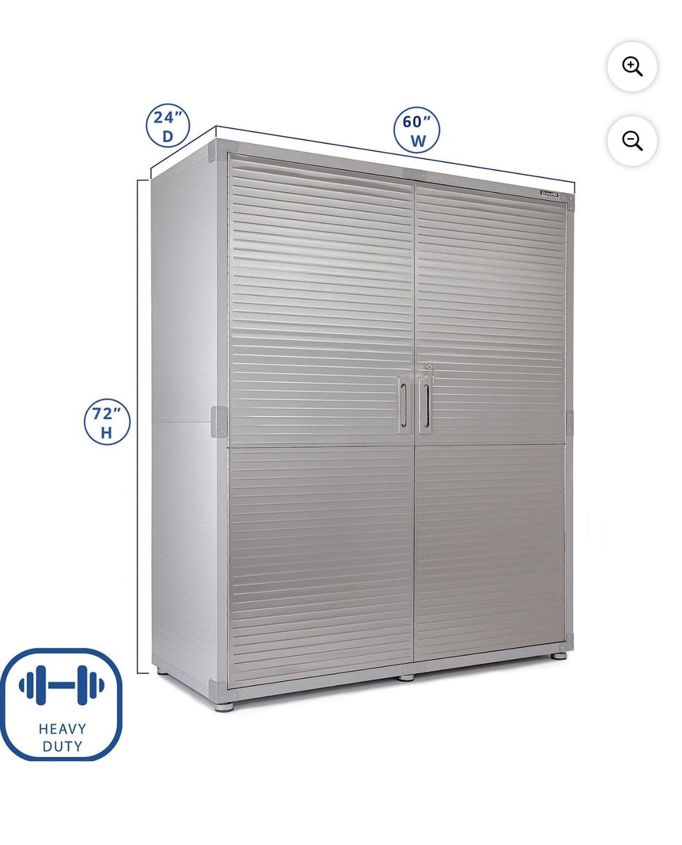 Seville Classics UltraHD Storage Cabinet, 60" W x 24" D x 72" H