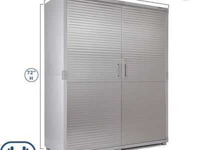 Seville Classics UltraHD Storage Cabinet, 60" W x 24" D x 72" H