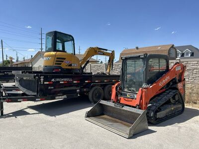 $90 Dump Trailer For rent, $335 Skid/Mini X 5 hrs