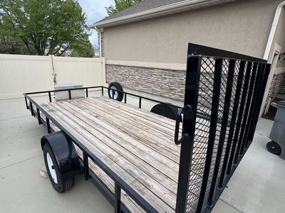 14' L x 7' W Utility Trailer With 50" Drop Gate