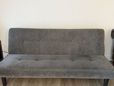 Gray Convertible Futon Sofa Couch