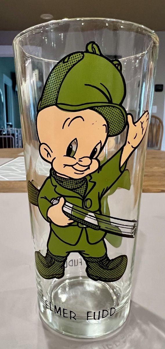 Vintage 1973 Pepsi Collector Series Looney Tunes Elmer Fudd Glass - Mint Condition