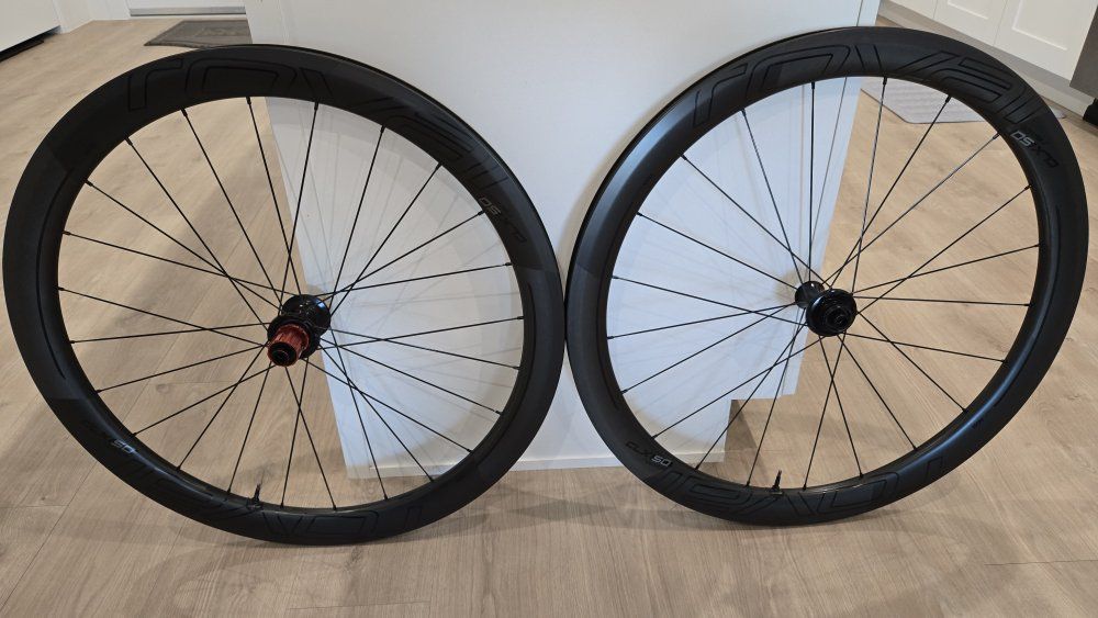 LOW MILE Roval Rapide CLX 50 Carbon Fiber Road Bike Wheelset - Tubeless setup  W/DT Swiss 54t ratchet upgrade