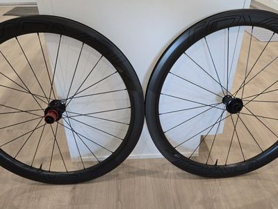 LOW MILE Roval Rapide CLX 50 Carbon Fiber Road Bike Wheelset - Tubeless setup W/DT Swiss 54t ratchet upgrade