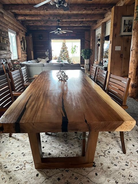 10ft - Live Edge Table - Saur wood
