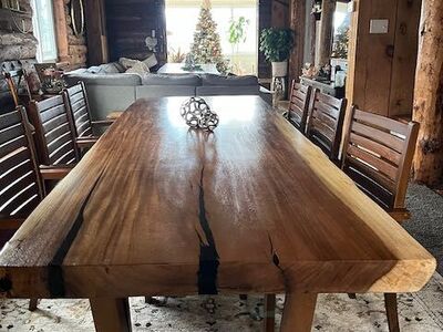 10ft - Live Edge Table - Saur wood