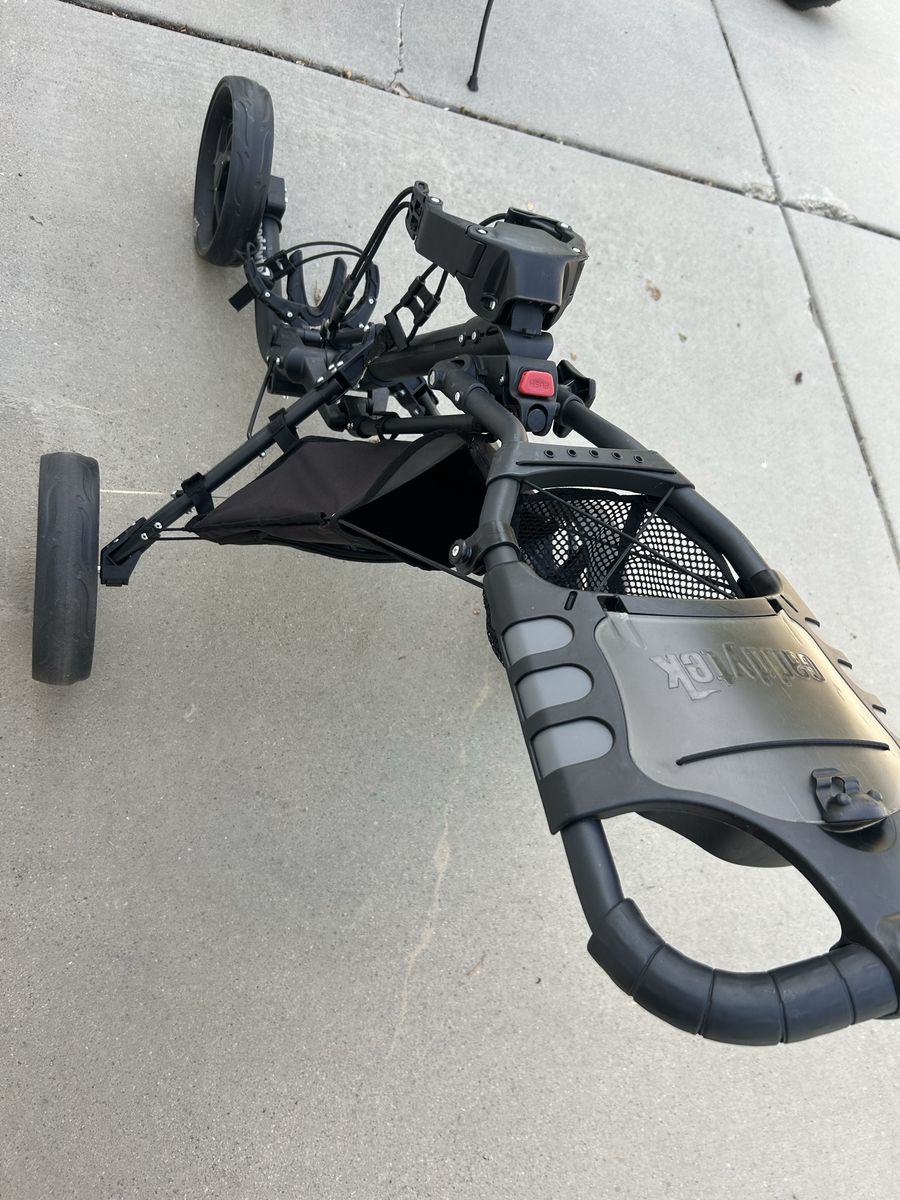 CaddyTek CaddyLite EZ Folding 3-Wheel Golf Push Cart - Black