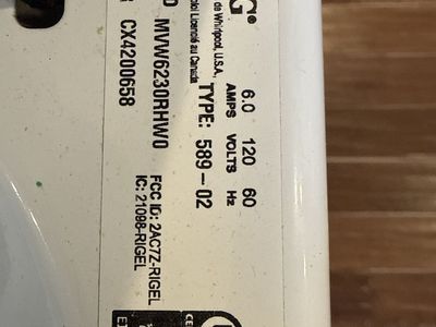 Maytag Washer MVW6230RHW0
