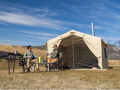 Canvas Wall Tent with Stove Pipe Jack - Used Camping Shelter