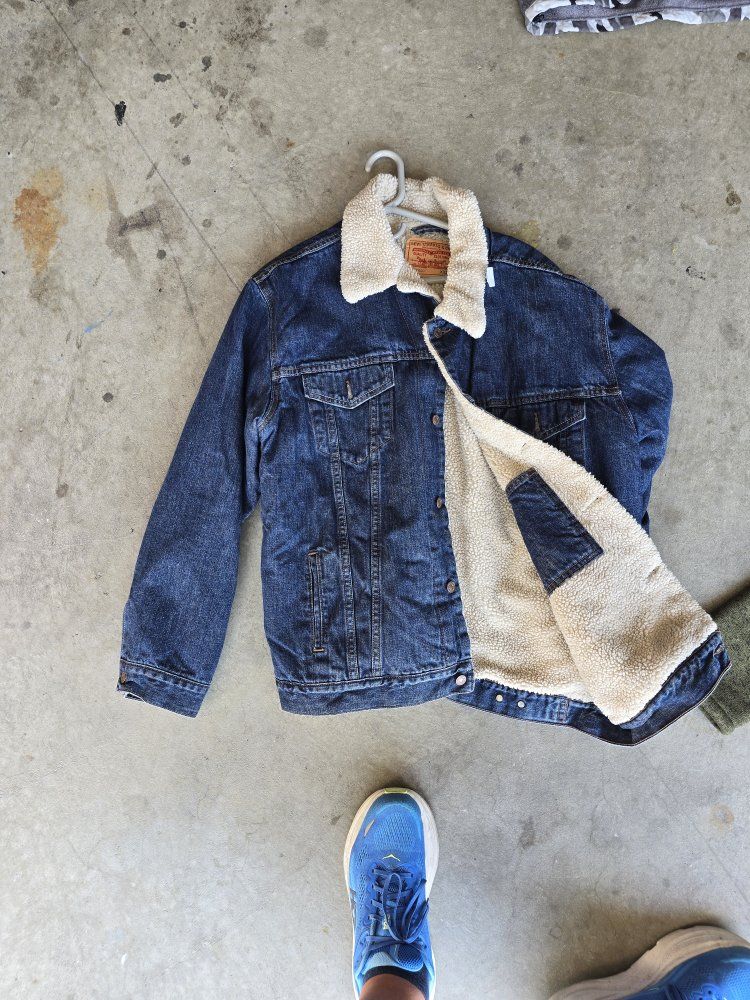 Men's Levi's Sherpa-Lined Denim Trucker Jacket - Size XXL