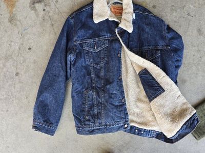 Men's Levi's Sherpa-Lined Denim Trucker Jacket - Size XXL