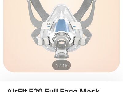 ResMed AirFit F20 S Mask Frame Cushion Headgear