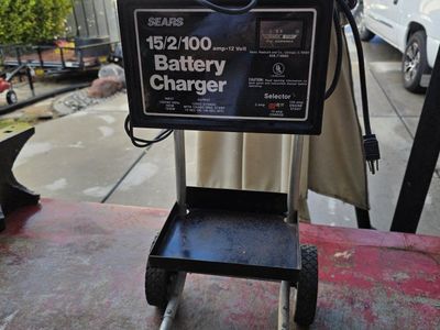 manual, sears 15/2/100 Amp 12V Heavy-Duty Wheeled Battery Charger and Engine Starter