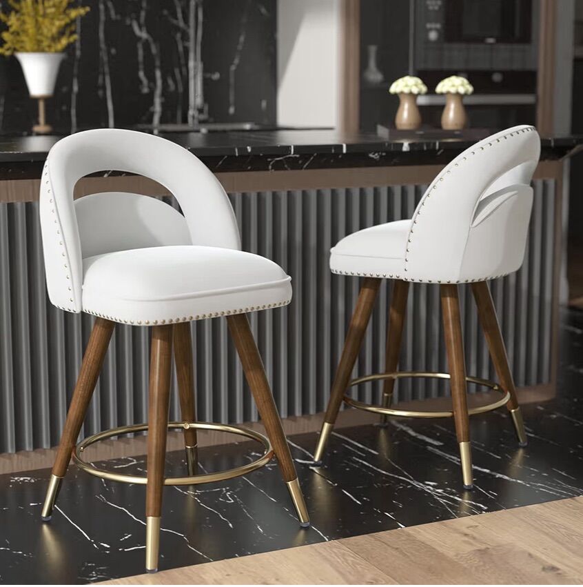 New Set Of Grey 24in Barstools Chairs