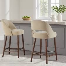 Lilah Counter Stool in Tan, Set of 2 1862039 #106075