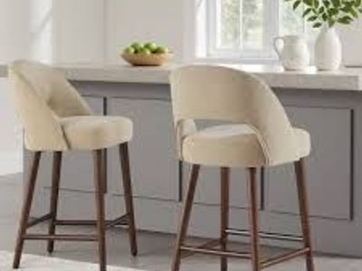 Lilah Counter Stool in Tan, Set of 2 1862039 #106075