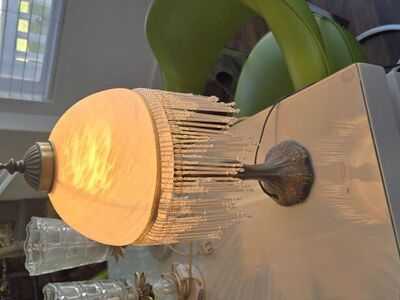 Vintage Danish Beaded Table Lamp