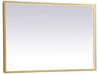 Luxurious Gold Frame LED Backlit Bathroom Vanity Mirror, Dimmable, Anti-Fog