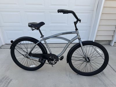 Cranbrook Cruiser Bicycle - Single Speed, Classic Style, Grey/Black