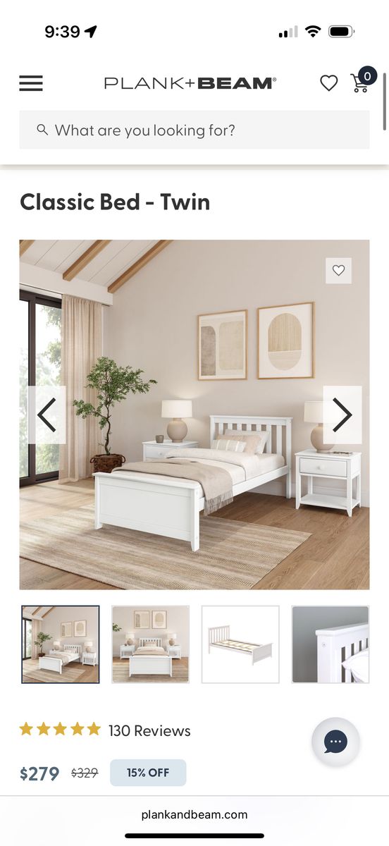 Twin Bed Frame ( Plank + Beam)