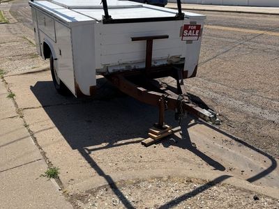 Utility Trailer with Ladder Rack and Storage - White, Used