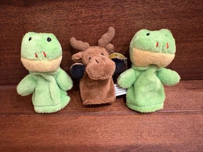 3 New Plush Finger Puppets