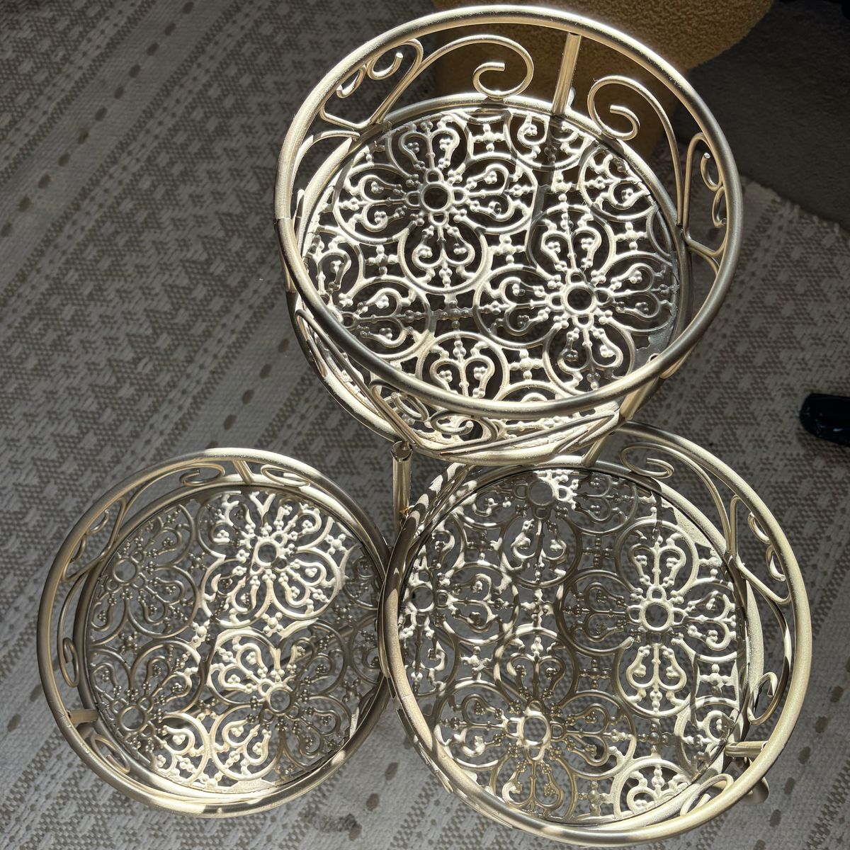 Gold Metal Plant Stand