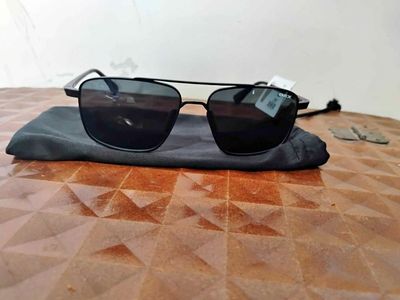 BEX Sunglasses Black Aviator Style with Case
