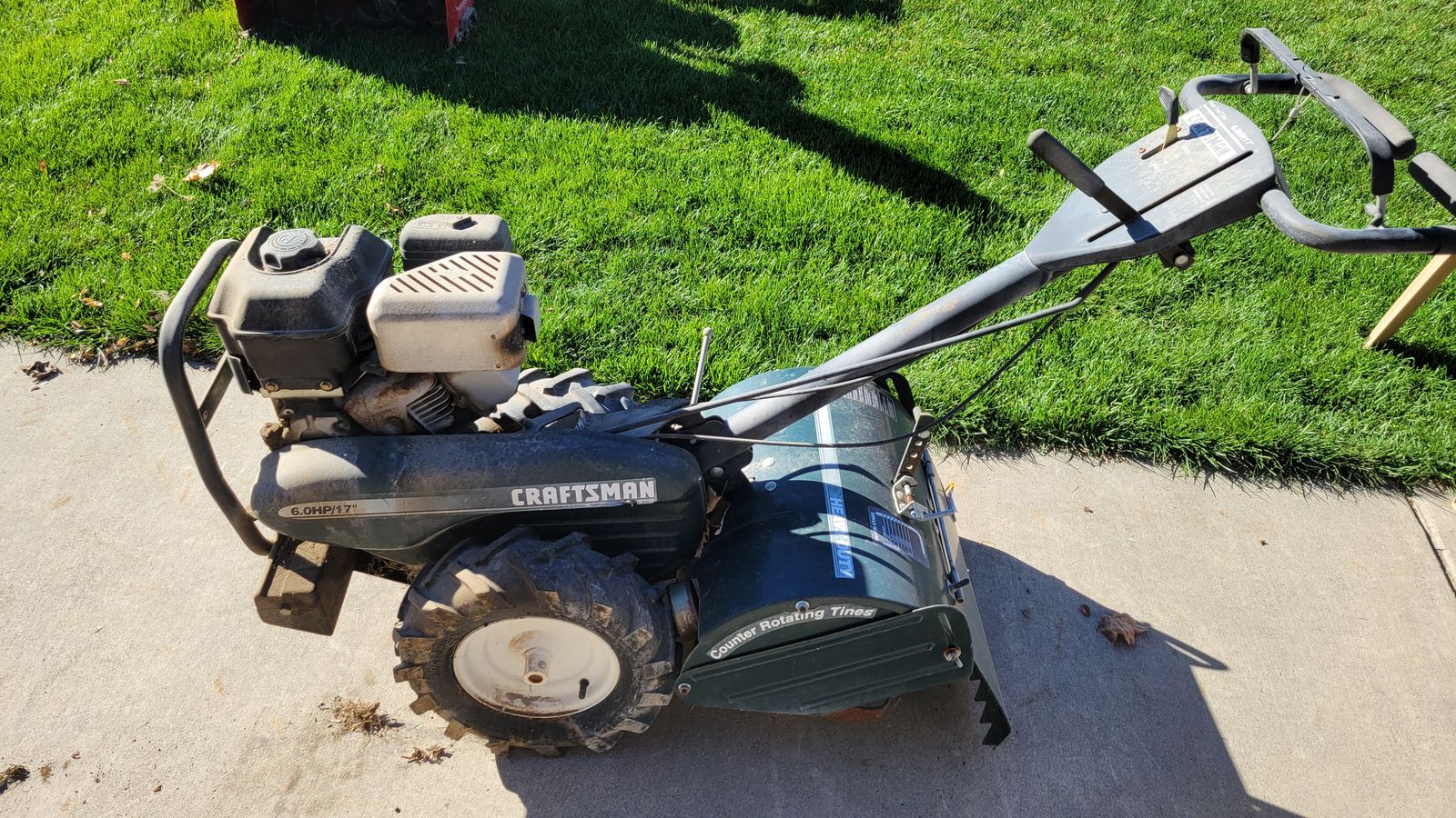 Rototiller Craftsman 6hp 17inch rear tine