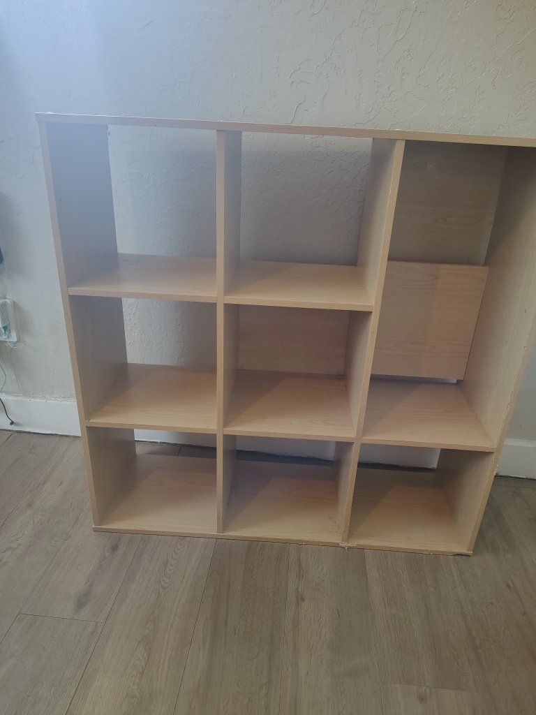 FREE OLD SHELF Section Wooden Cube Storage Organizer Shelf Unit - Light Wood