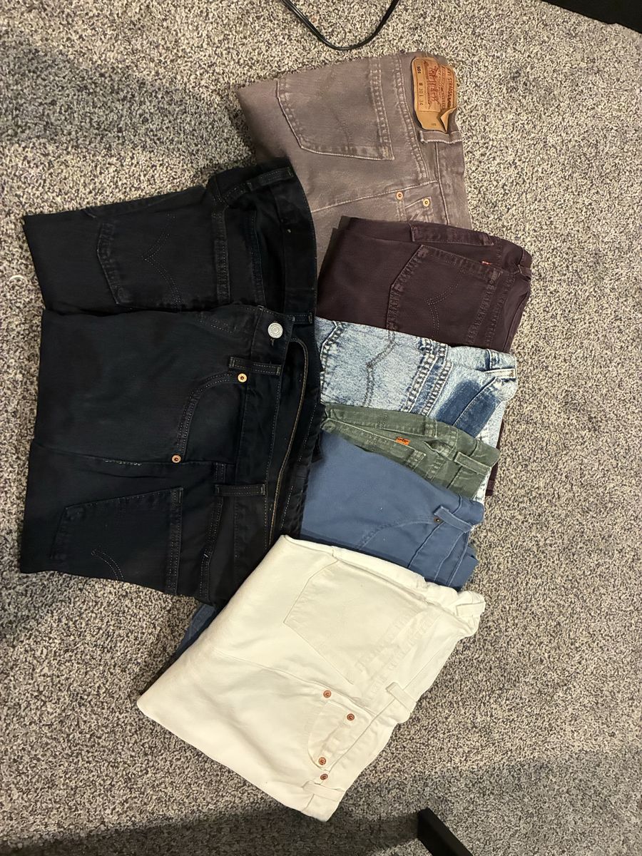Men's VINTAGE Levi's 501 Jeans - Lot of 8 Pairs (Waist 31)x 34-36