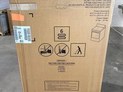 GE PTD70EBPTDG 27-Inch Smart Electric Dryer with 7.4 Cu.Ft. Capacity, in Gray Finish, Brand New!