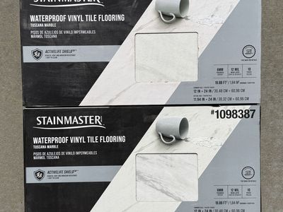 STAINMASTER Tuscana Marble Look Waterproof Luxury Vinyl Tile Flooring