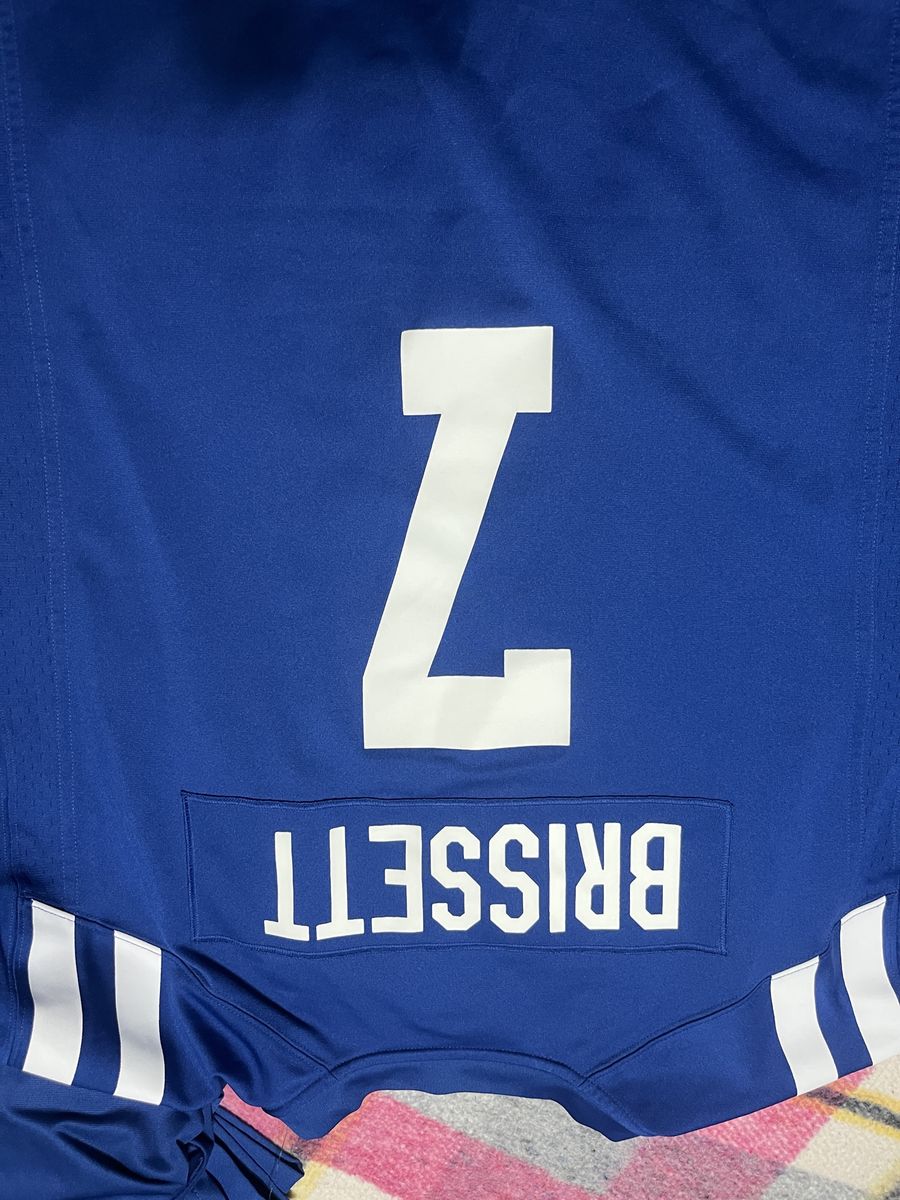 Nike Indianapolis Colts Brissett #7 NFL Playoffs Jersey Men's 3XL Blue On Field