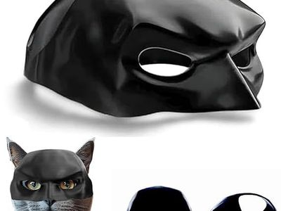 Cat Mask Bat-Themed for Halloween Costume