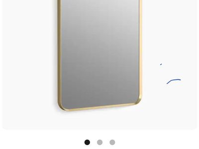 KOHLER Essential 24" x 36" Rectangular Framed Mirror Moderne Brushed Gold 31364-BGL New